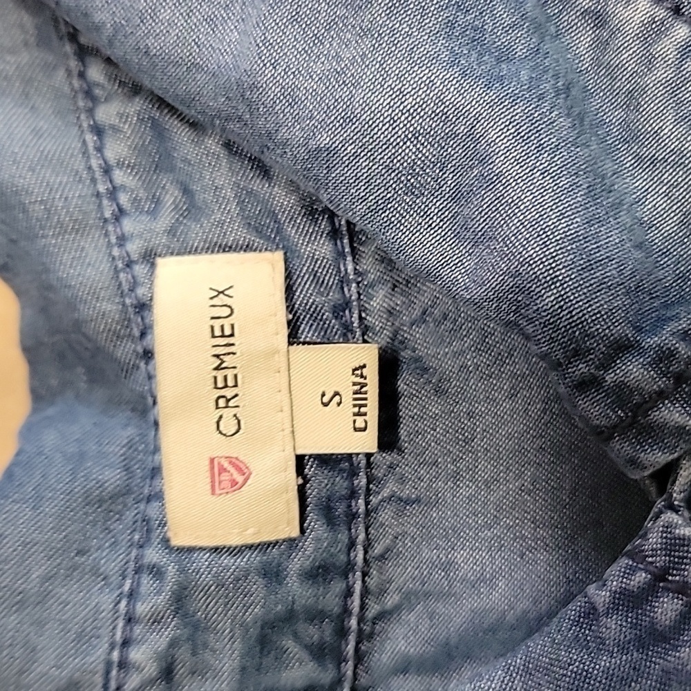 Cremieux, Size S Denim Look Sleeveless Button Down Top, EUC - Picture 8 of 9